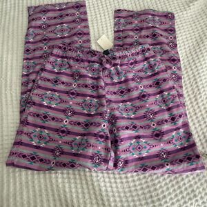 New Big Dog Purple Geometric Dog Pattern Pajama Pants small
